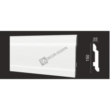 Плинтус Decor Dizayn DD702 Полистирол 2000*150*22 мм