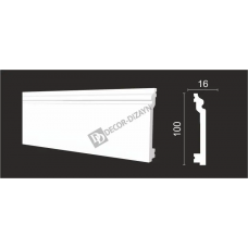 Плинтус Decor Dizayn DD701 Полистирол 2000*100*16 мм
